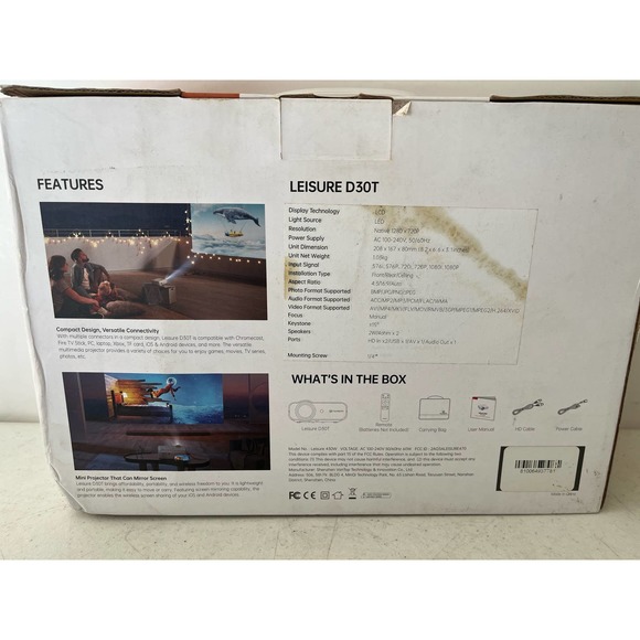 New Vankyo Projector and 100” Screen D30T - Picture 6 of 16